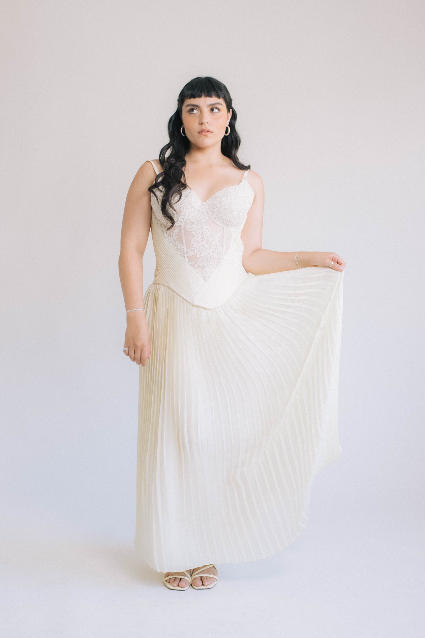 Yellow Pleated Set