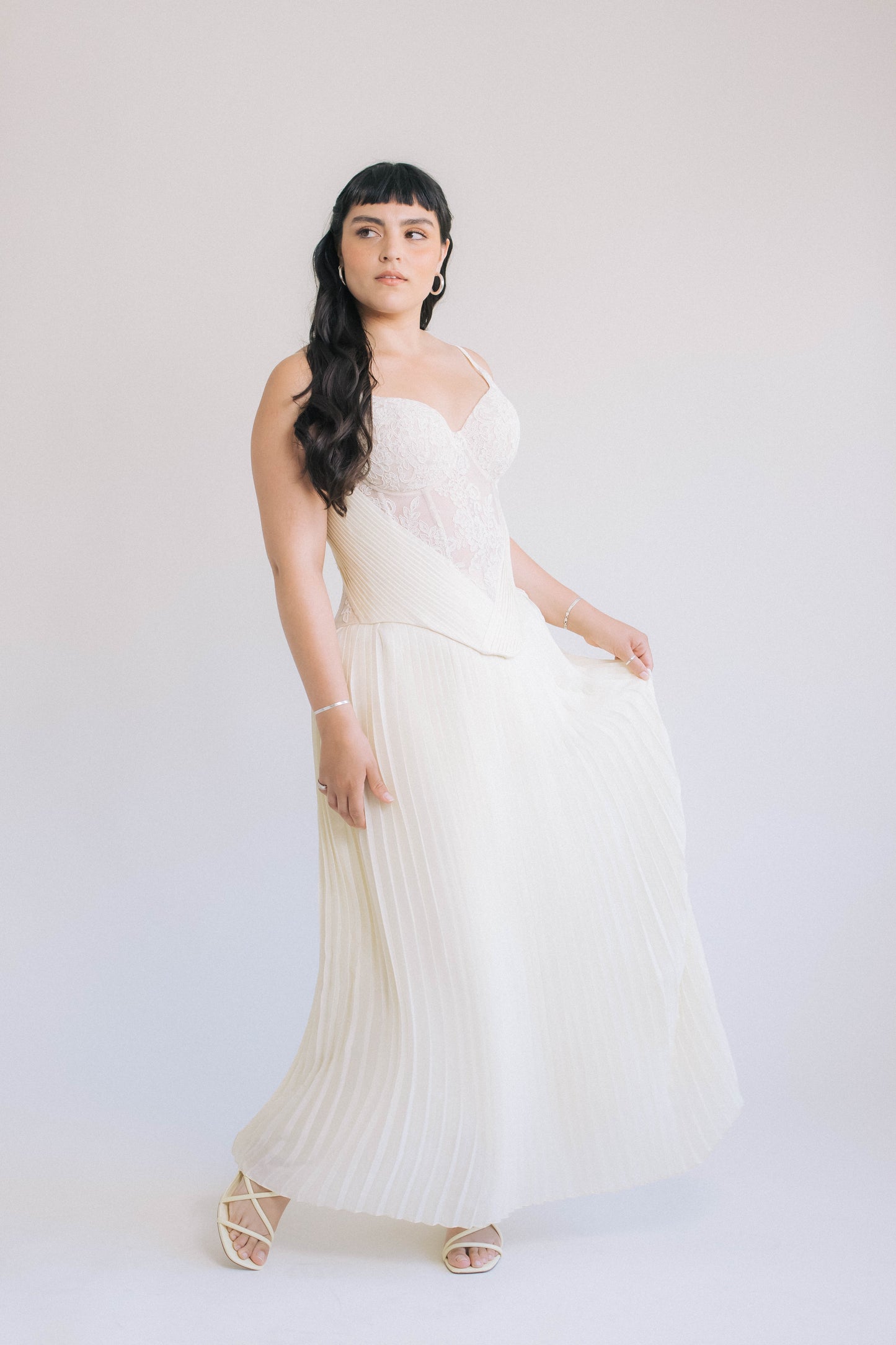 Yellow Pleated Set